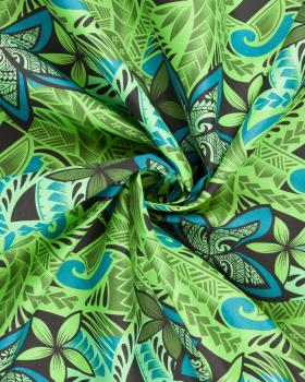 Polynesian fabric HOARAA Green - Tissushop